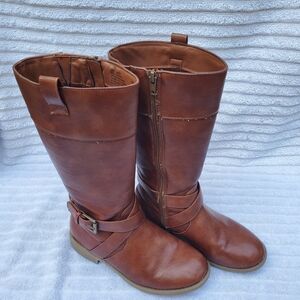Girl's Brown Leather Knee-High Boots from Kohls